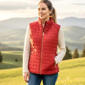 Facinelli by Mooncity Women’s Quilted Red Vest XL